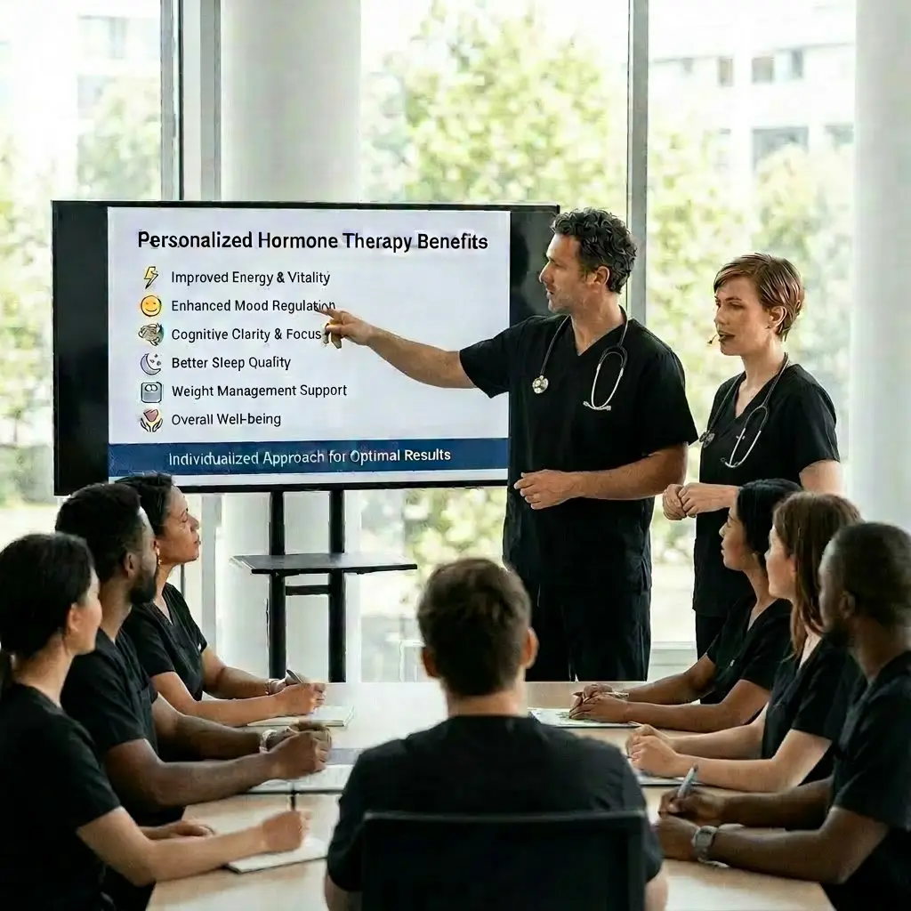 Add stethoscopes to two standing people
